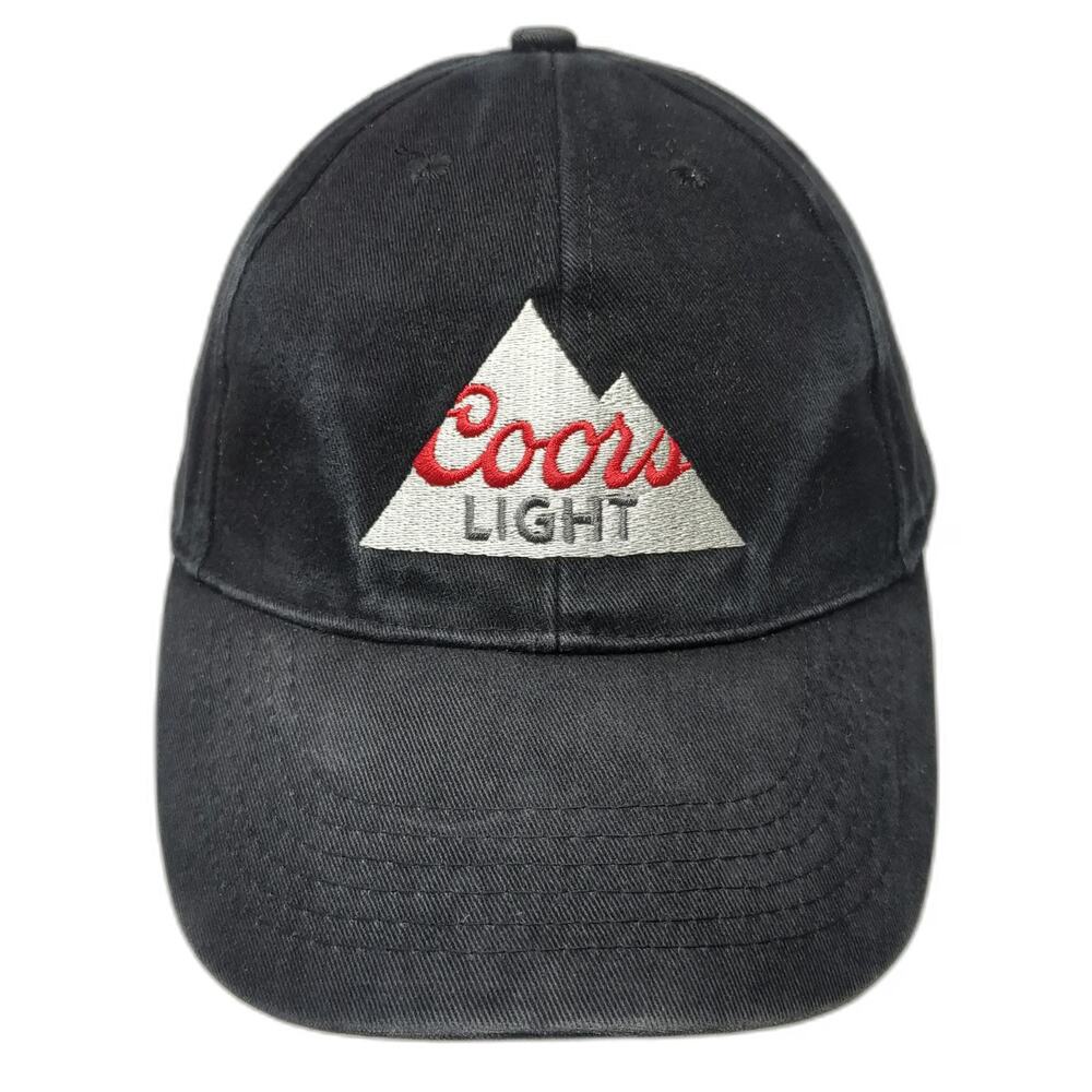 ACME Snapback Black One Size Coors Light Mountain Logo 6 Panel Hat Red White